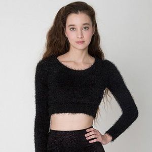 Fuzzy Cropped Sweater